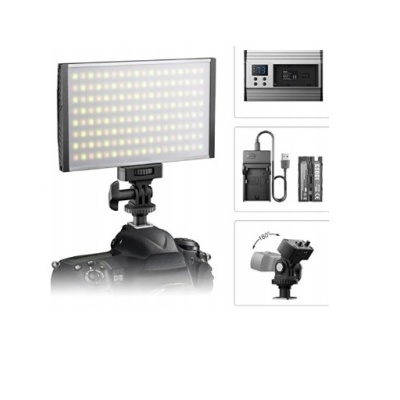 Iluminador LED para DSLR luz + bateria NP-F550 bicolor 3200-5600 K