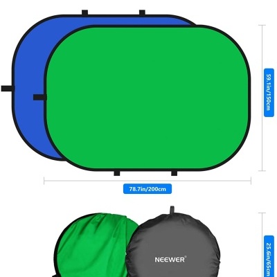 Fundo verde e azul chroma 150x200cm Chromakey