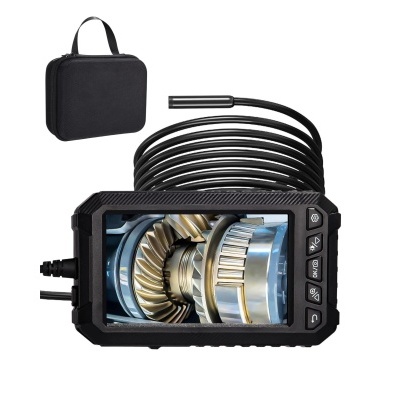 Câmara endoscópica com monitor 5 polegadas, 1080P 5 metros semi-rigido endoscópio