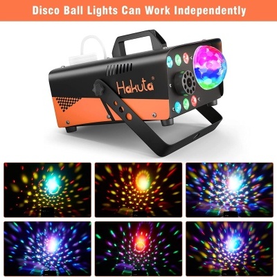 Máquina de fumo com bola de luzes LED RGB, 600W Fog Machine, 2300 CFM