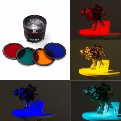 Filtros fotográficos coloridos e efeitos em fotografias de flores e molduras