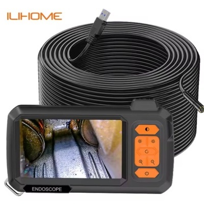 Endoscópio 30 / 50 / 100 metros HD impermeável com bateria 4,3"