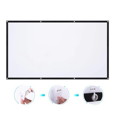 Tela tecido branca portátil de projeção de vídeo 100