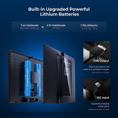 Iluminadores estúdio e exterior 13" bateria incorporada 3200-5600K