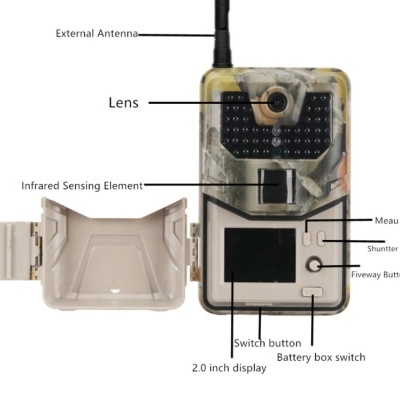 Câmara portátil de caça 2G envio imagens MMS / email Câmara portátil de caça 2G envio imagens MMS / email