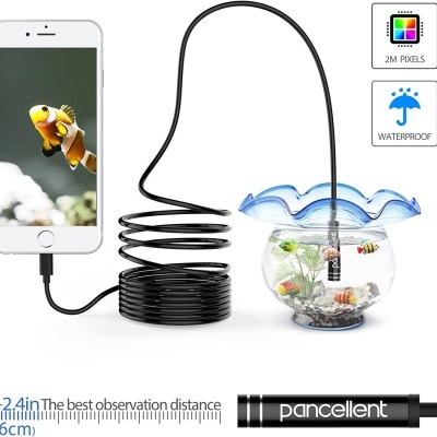 Endoscópio wifi bateria impermeável 5.5mm rígido Android / IOS