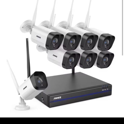 Sistema CCTV  Wi-FI video vigiIância 3MP kit Hiseeu 8CH 8 câmaras + NVR app