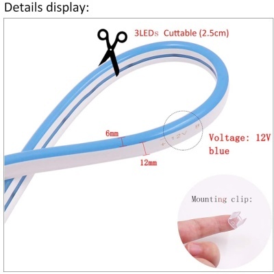 Tira LED efeito néon flexível e impermeável