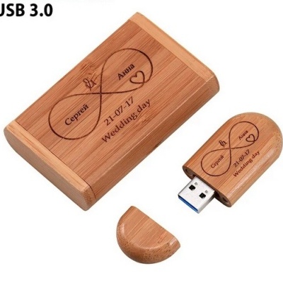 Pen drive madeira USB 3.0 gravação logótipo personalizável