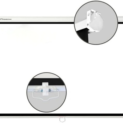 Tela de projeção rolo manual 100" 2x1,5m com 3 camadas tecido