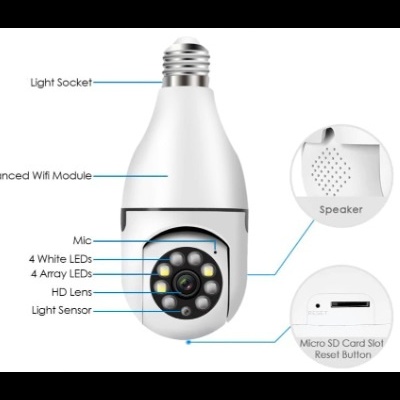 Câmara rotativa 360º encaixe lâmpada E27