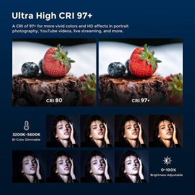 Iluminadores estúdio e exterior 13" bateria incorporada 3200-5600K