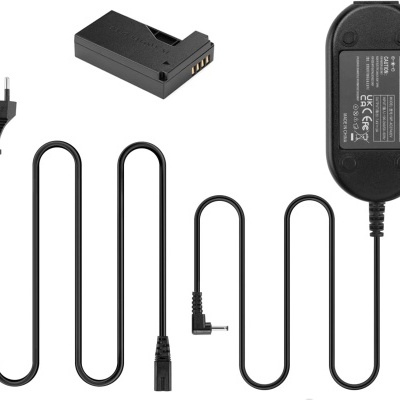 Adaptador simulação de bateria - cabo alimentação para Canon