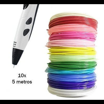Caneta 3D nova versão + acessórios + 50m PLA