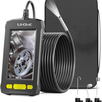 Endoscópio ultra fino câmara 3,9mm monitor 4,3", 1080P 5 metros semirrígido