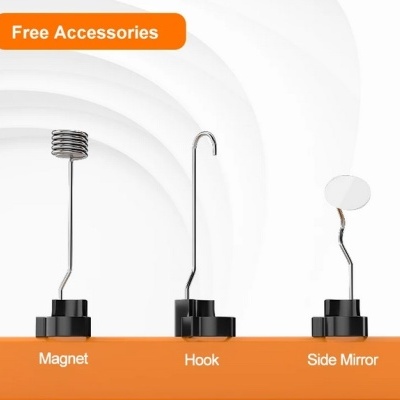 Endoscópio 100 metros dupla lente HD impermeável com bateria