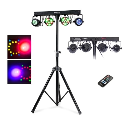 4 projetores de luz com suporte e tripé IBIZA