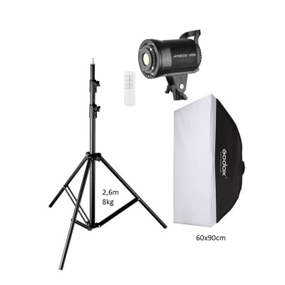 Projetor estúdio foto e vídeo, montagem Bowens iluminador LM135Bi, 135W, 3200K-5600K