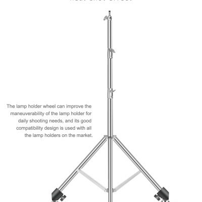 3 rodas com travão para tripé 16-22mm universal estúdio fotografia