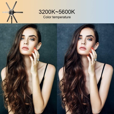 Anel de luz LED estrela ring light bicolor 3200K-5600K