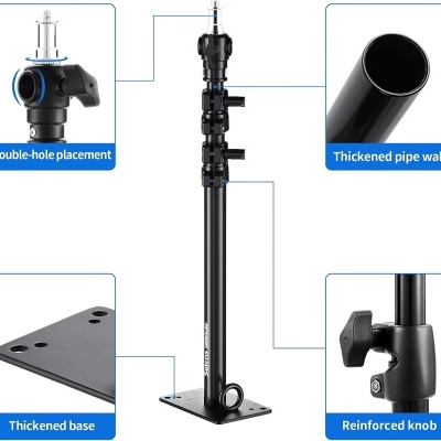 Suportes reguláveis teto/parede para fixação de luzes