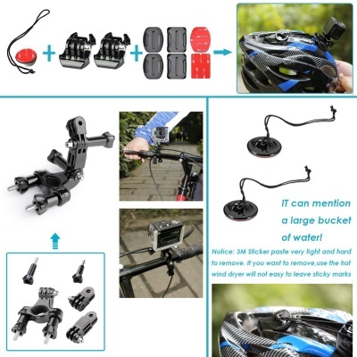 Kit de acessórios 50 em 1 para GoPro câmara desportiva