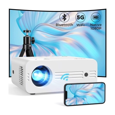 Projetor WiFi Bluetooth 2,4/5 GHz Full HD 1080P nativo Projetor WiFi Bluetooth 2,4/5 GHz Full HD 1080P nativo