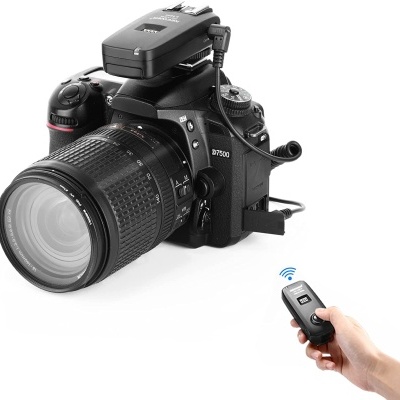 Máquina fotográfica nikon d7500 com lente e controlador remoto