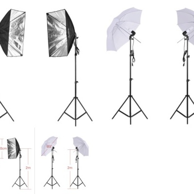 Kit estúdio iluminação foto e vídeo fundos + luzes + estrutura