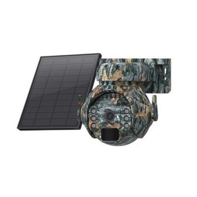 Câmara vigilância solar 4G rotativa exterior verde tropa 360º