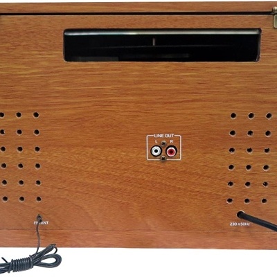 Gira discos estilo vintage com leitor CD e vinil PXRC52