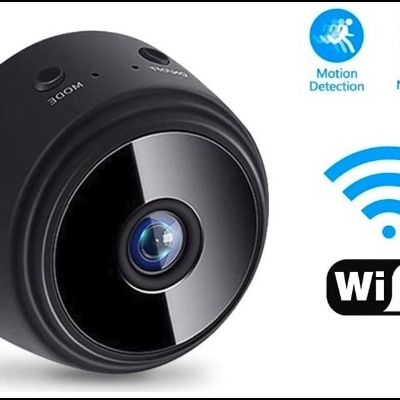 Mini câmara bateria WiFi 1080p visão noturna e microfone