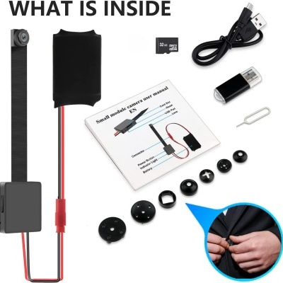 Mini câmara a bateria discreta 1080p deteção movimento micro