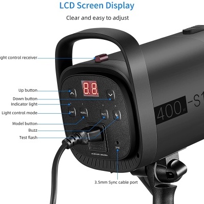 Flash Strobe profissional 400W fotografia Neewer S101