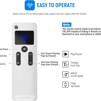 Teleponto alumínio 12 polegadas com comando e estojo