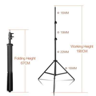 Tripé girafa extensível para luzes de estúdio