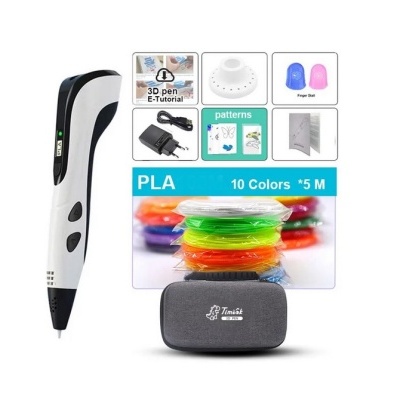 Caneta 3D nova versão + acessórios + 50m PLA