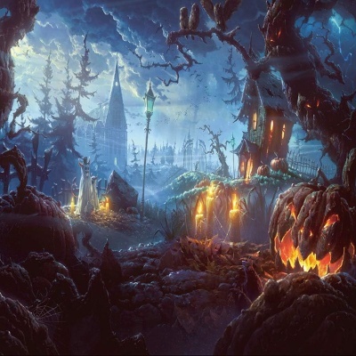 Fundos fotografia vinil Halloween