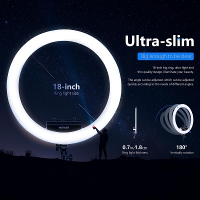 Ringlight Neewer branco ultrafino 41cm anel 16"