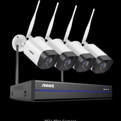 Sistema CCTV  Wi-FI video vigiIância 3MP kit Hiseeu 8CH 8 câmaras + NVR app