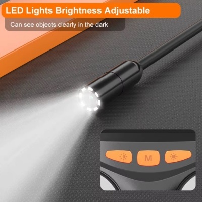 Endoscópio 30 / 50 / 100 metros HD impermeável com bateria 4,3"