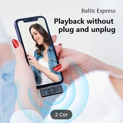 Microfone sem fios lapela para Type-C iPhone iPad Android