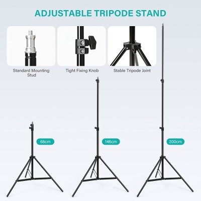 Iluminação LED bi color 2 softboxes
