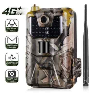 Câmara de caça 4G LTE impermeável deteção movimento