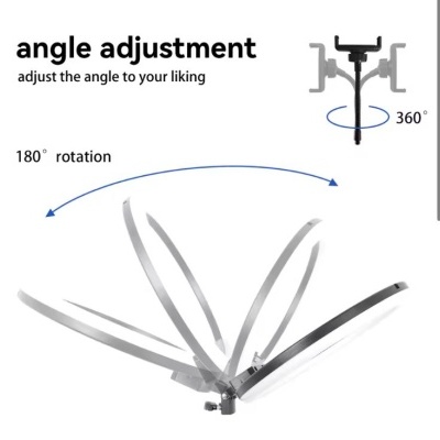 Anel luz RGB ringlight 48cm com tripé e comando 18"