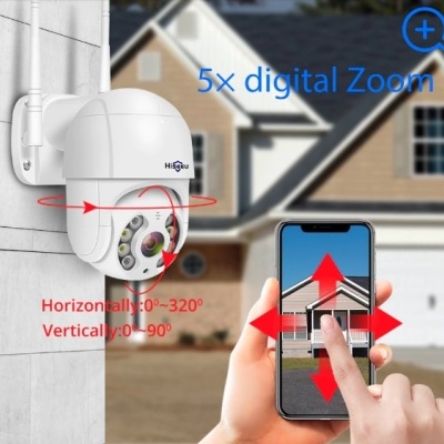 Câmara rotativa exterior 360 wifi Hisseu 3Mpx 1536p