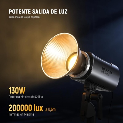Iluminador portátil 130W Bi LED iluminação contínua controlo APP