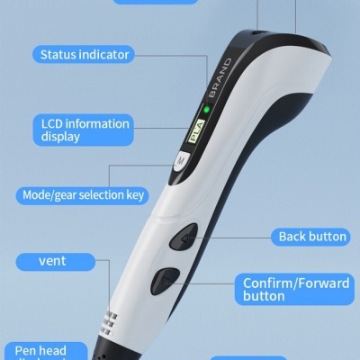 Caneta 3D nova versão + acessórios + 50m PLA