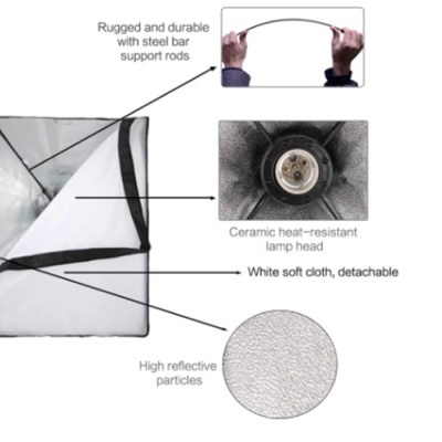 Iluminação LED bi color 2 softboxes