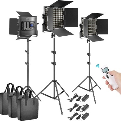 3 x Iluminadores LED CRI 97+ 3200 a 5600K 660LEDs